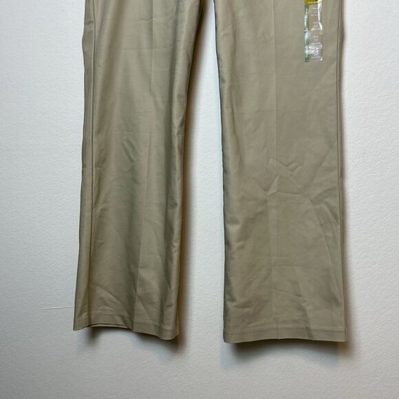 Lee Pants Womens 12 Tan Flex Motion Regular Fit Mid Rise Trouser Classic Career - Picture 3 of 12